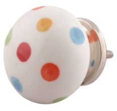 Multicolor Polka Dotted Ceramic Knob Online